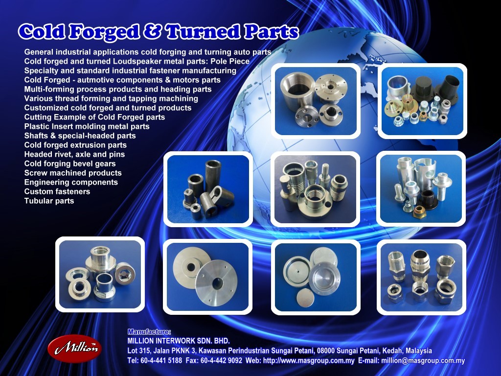 Cold forged and turned parts