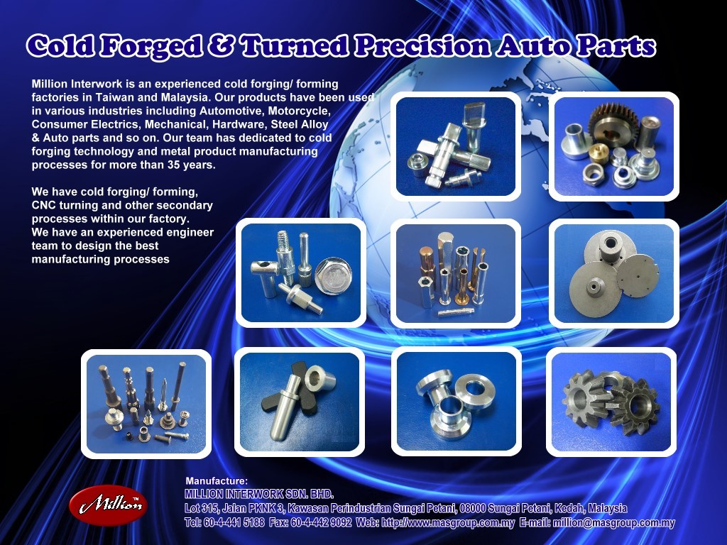 Cold forging Auto parts and motor parts
