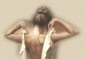 image of kneeling woman