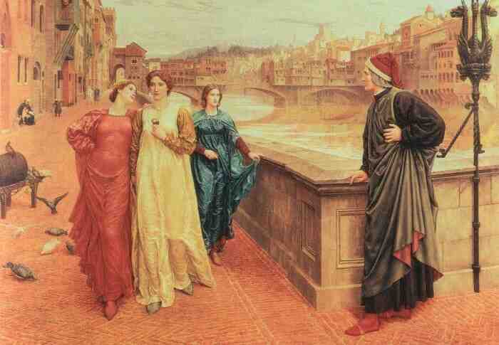 The Meeting of Dante and Beatrice.