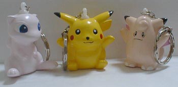 Pok&eacute;mon Keychain Figurines - Mass marketing of the popular worldwide children anime 
series "Pok&eacute;mon"