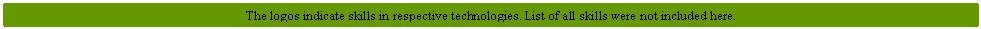 Flowchart: Alternate Process: The logos indicate skills in respective technologies. List of all skills were not included here.