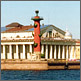 The Stock Exchange and Rostral Columns, St. Petersburg, Russia