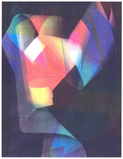 "Unwinding" color copier work, by Reed Altemus
