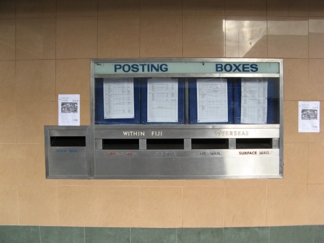 Posting boxes at Suva GPO