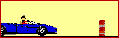 car hitting wall