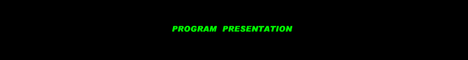 Program presentation