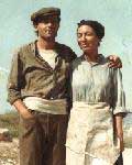 Esmeni Kariotaki and Marios Karamanis at "KARKALOY" 1984