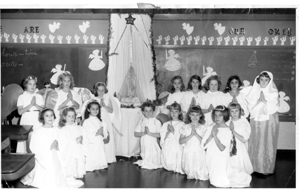 A nativity scene we did in Sister Edgar's third grade class. I think it was room 3.