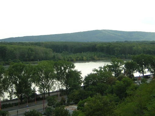the not so blue Danube as it flows through Bratislava