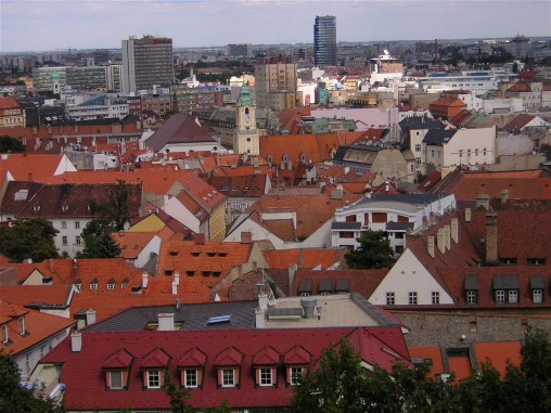 view out over the Old Town from the Castle