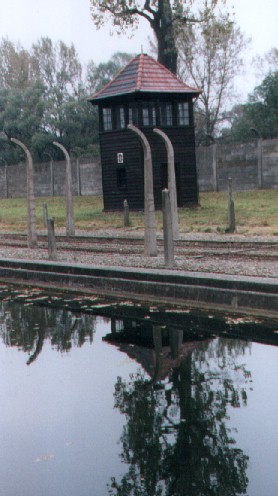 guard tower at auschwitz 1