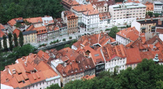 view of the Old Town from the Castle Clock Tower