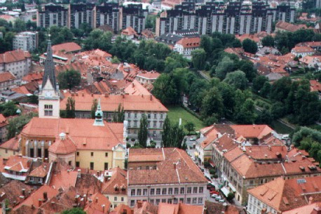 St Jame's Church, from the Castle Clocktower.