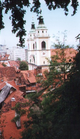View of the Cathedral, climbing up the castle hill