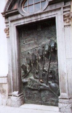 bronze door of the Cathedral