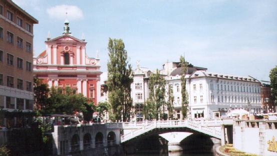 Triple Bridge and the Franciscan Church