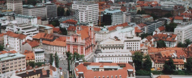 view of Presemov trg from the Clocktower