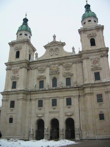 the front of the cathedral
