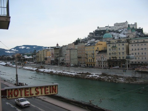 view from our room in the Kulthotel Stein.