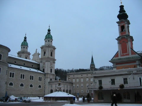 Residenzplatz with St Michaels Church and the Cathedral