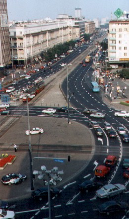 view from the 8th floor of the Hotel Metropol