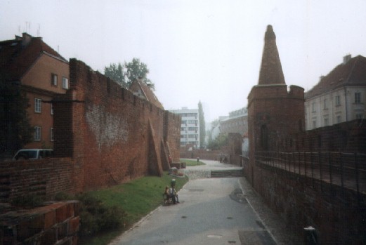 a stretch of the reconstructed city walls