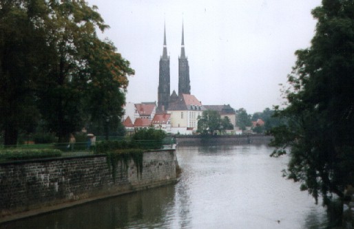 view of the Cathedral from Wyspa Piaskowa