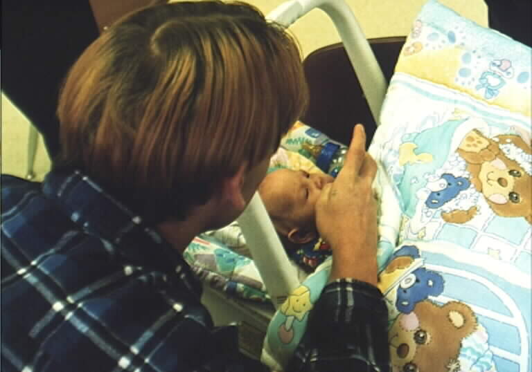 Dad feeds Edward