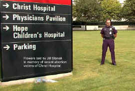 flowers laid in memorial of recent Christ Hospital victims