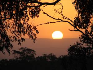 Sun on horizon