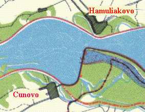 Poloha Hamuliakova a Cunova