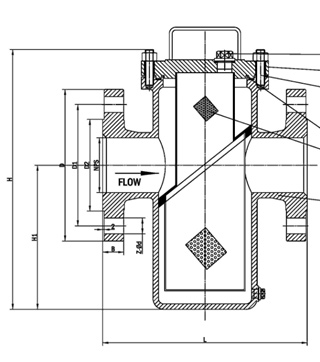 Basket type strainer