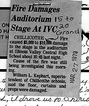 fire at school clipping