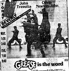 Ad for Grease movie