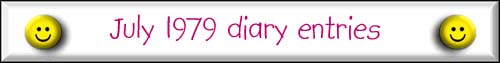 July 1979 diary entries