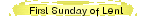 First Sunday of Lent