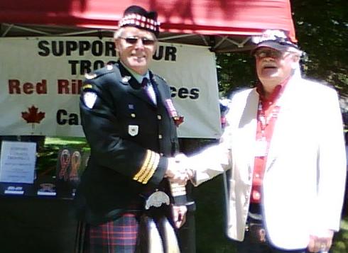 H/Col Jim Brownell thanking RED Ribbon Forces for their on going military support.  