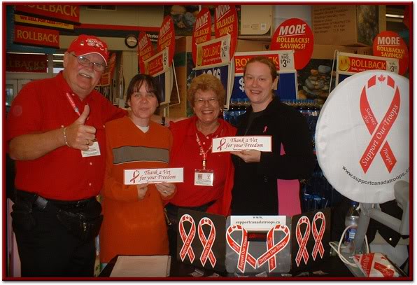 Team work - Red Ribbon Forces Campaign, Eleanor and Brian / Wear Red on Friday's, Karen and Lisa