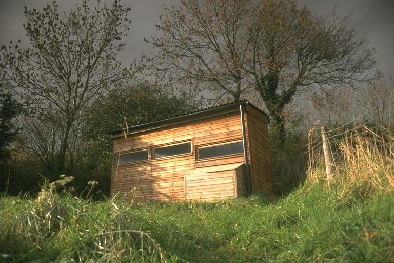 The hide at Sutton Bingham Reservoir