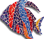 Foto peixe em mosaico pronto para aplicar.