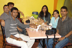 Sweta with close ex official friends in Calcutta