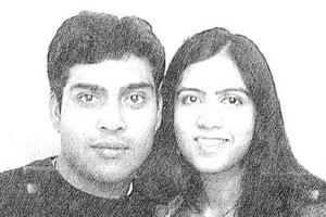 Sweta with her husband Sudharshan