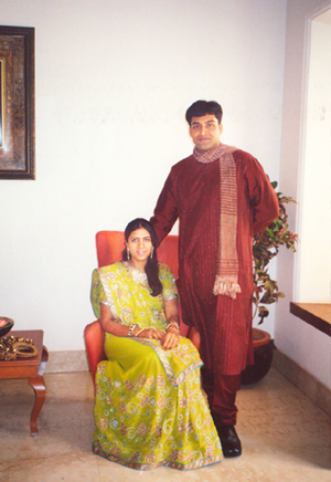Sweta with her husband Sudharshan