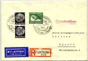 1938, 100th birthday of Count Zeppelin.

Click this envelope to see an actual-size picture.