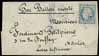 Letter carried by balloon from the siege of Paris, 1870.