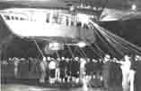 It took more than 200 men to haul the Hindenburg down and hold it.