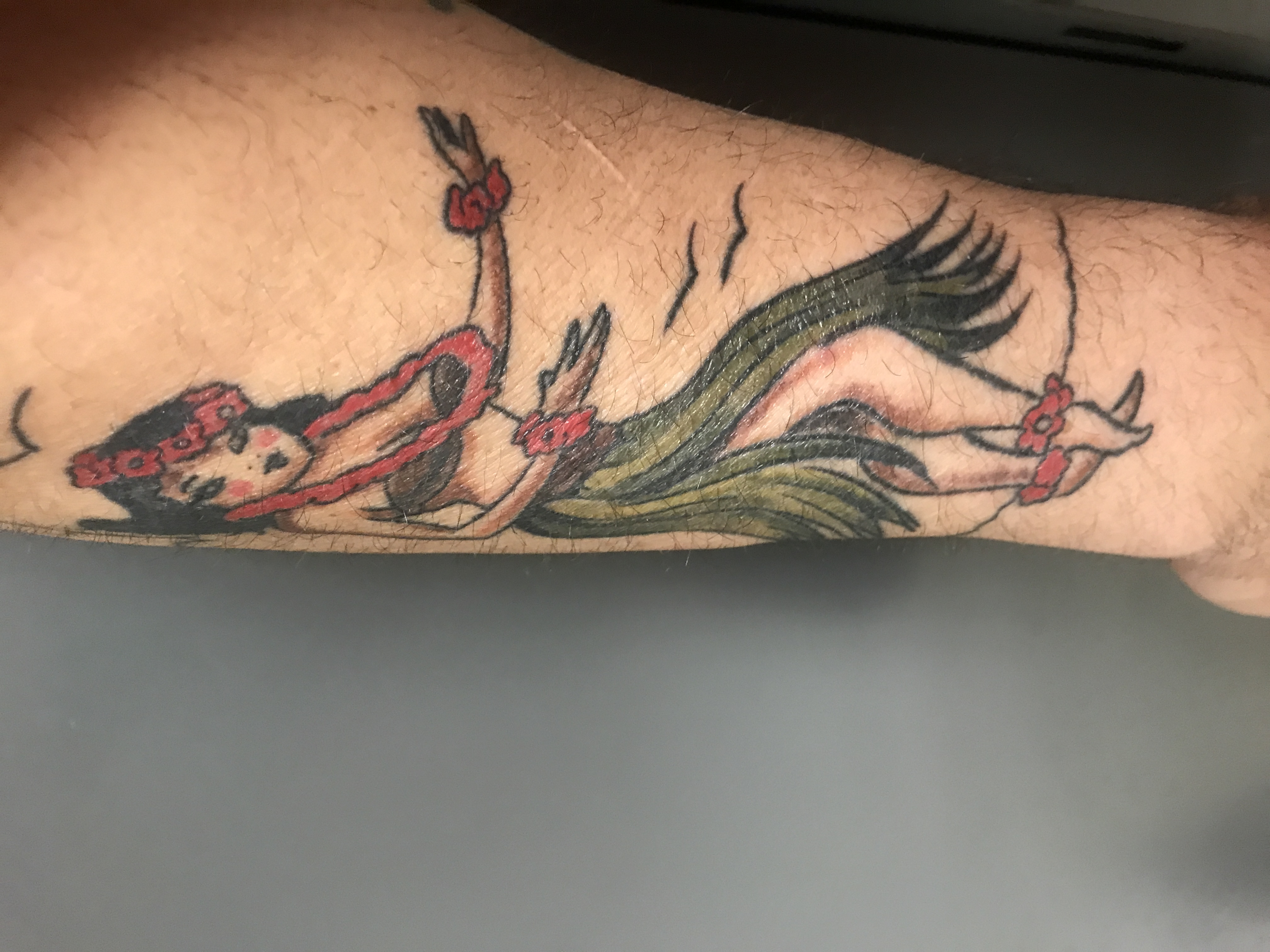 hula girl tattoo