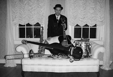 Peter Roze with his instuments.