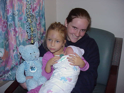 Mason, Madison(the new big sister), and Me